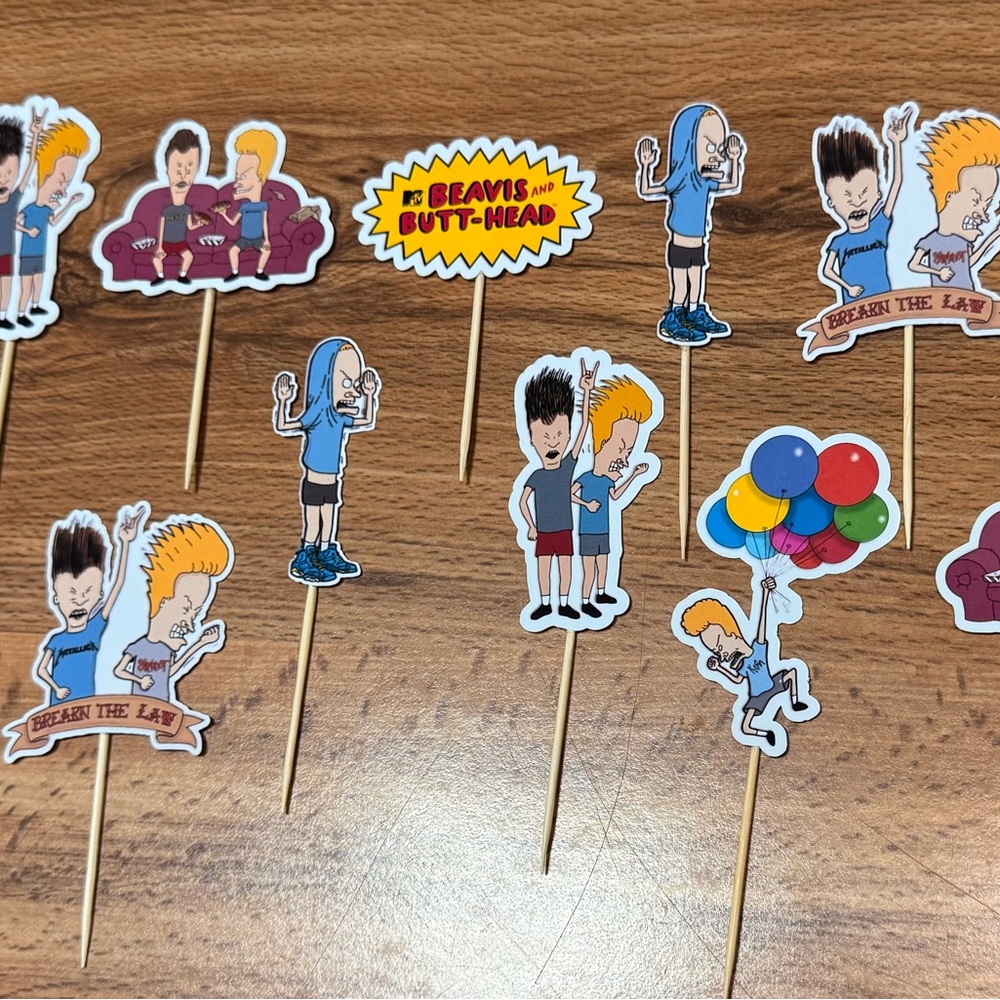 Beavis and Butt-Head Party Cupcake Toppers